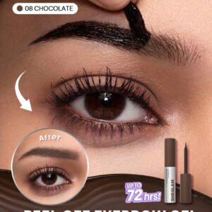 SHEGLAM جل حواجب Tint Lock Tattoo قابل للتقشير لون شوكولاتة تثبيت طويل الأمد للحواجب